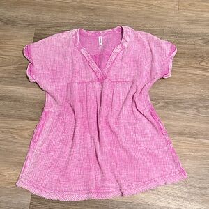 Zenana Outfitters Pink Tunic Top/Dress